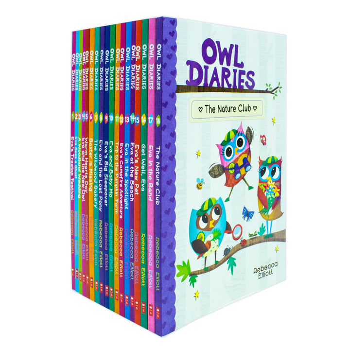 Owl Diaries Collection 1-18 Books Set by Rebecca Elliott |Fun & Engaging Children's Series – Early Readers, Adventure, Diary Stories & Literacy Skills