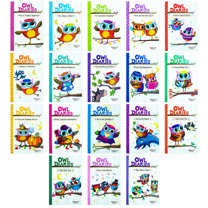 Owl Diaries Collection 1-18 Books Set by Rebecca Elliott |Fun & Engaging Children's Series – Early Readers, Adventure, Diary Stories & Literacy Skills