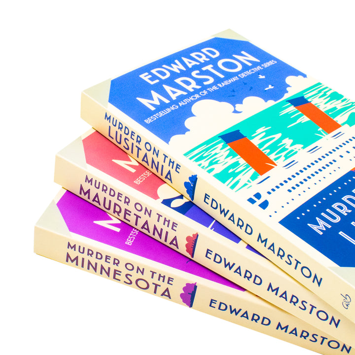 Edward Marston 3 Books Collection Set (Murder On The Minnesota, Murder On The Mauretania, Murder On The Lusitania)