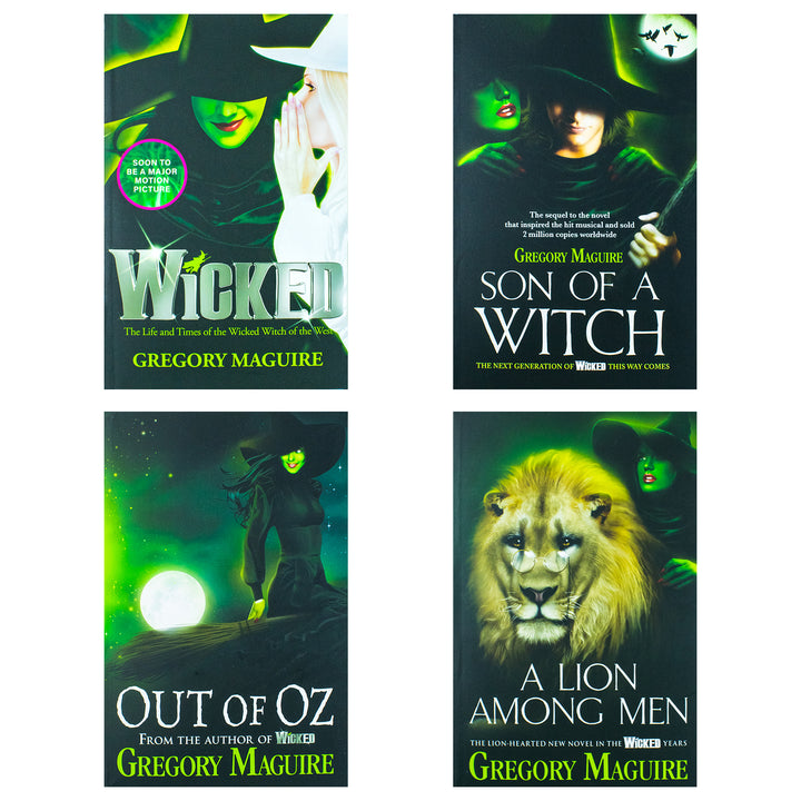 Wicked Years Glinda Series 4 Book Collection by Gregory Maguire – Wicked,Son of a Witch, A Lion Among Men & Out of Oz | Wizard of Oz Fantasy Books Set