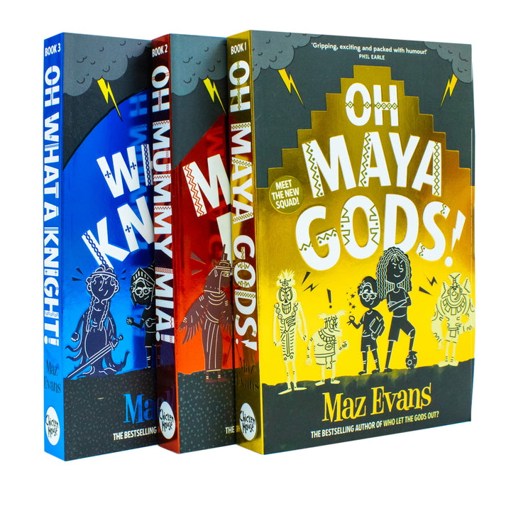 The Gods Squad Collection by Maz Evans | Children's Fiction Book Set with Adventure, Humor, Fantasy, Gods & Knights | Fun Series for Young Readers