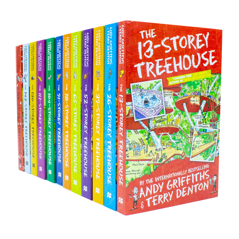 Andy Griffiths The Treehouse Collection 12 Books Set 156-Storey,  143-Storey, 130-Storey, 117-Storey, 104-Storey