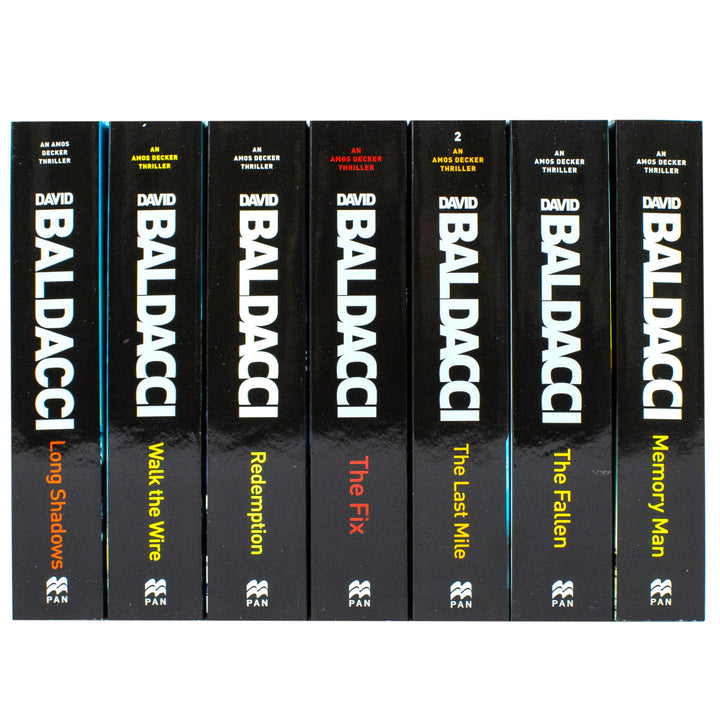 David Baldacci Amos Decker 7 Book Set - Memory Man, Last Mile, Fix, Fallen, Redemption, Walk the Wire, Long Shadows - Crime, Thriller, Mystery Series