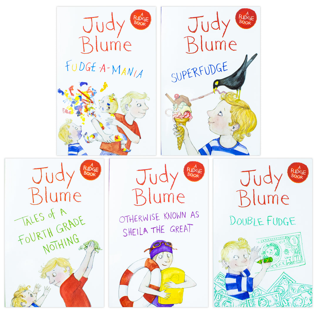 Judy Blume Fudge Series Collection 5 Books Set – Classic Kids Book Bundle (Double Fudge, Tales of a Fourth Grade Nothing, Superfudge & More)