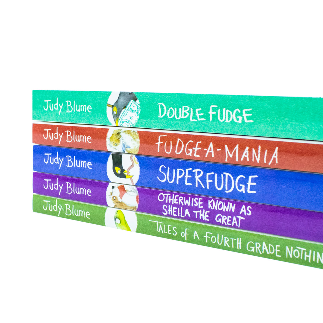Judy Blume Fudge Series Collection 5 Books Set – Classic Kids Book Bundle (Double Fudge, Tales of a Fourth Grade Nothing, Superfudge & More)