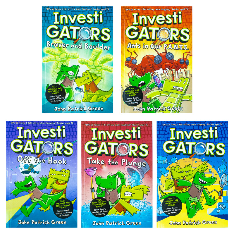 InvestiGators Series – 5-Book Hardback Collection | Fun & Adventure for Kids 8+ | Humorous Mystery Stories with Animals, Exploration & Science