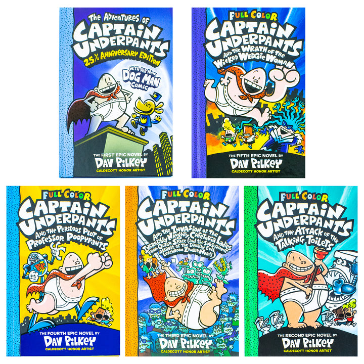 The Captain Underpants Colossal Color Collection 5 Book Set (Captain Underpants #1-5 Boxed Set)
