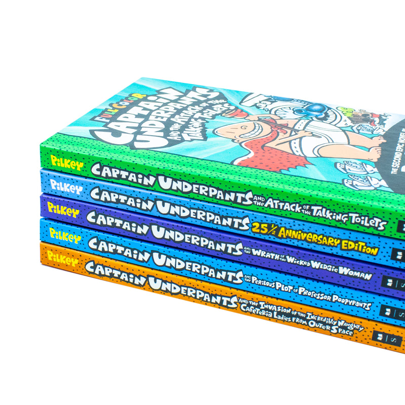 The Captain Underpants Colossal Color Collection 5 Book Set (Captain Underpants