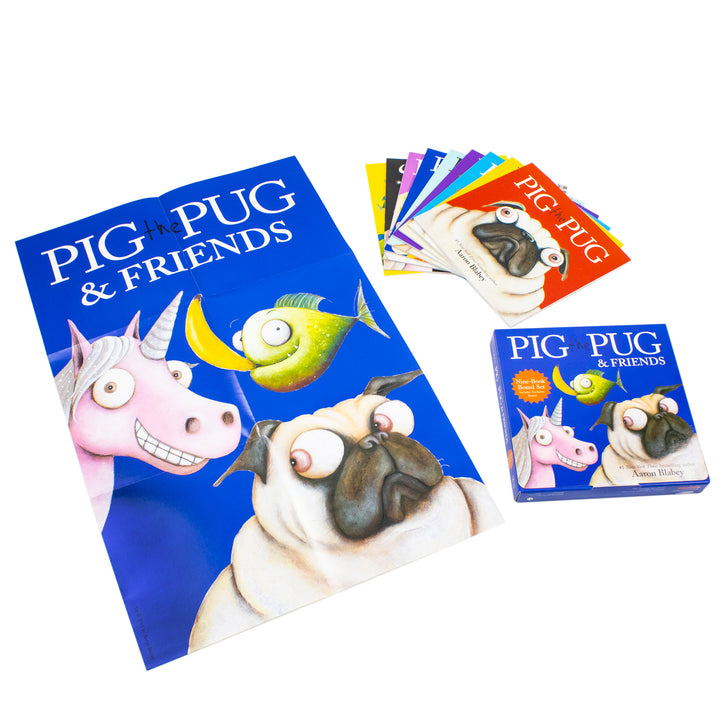 Pig the Pug & Friends Collection 9 Books Box Set by Aaron Blabey (Pig the Pug, Pig the Fibber, Pig the Winner, Pig the Star and MORE!)