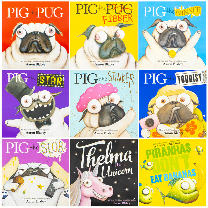 Pig the Pug & Friends Collection 9 Books Box Set by Aaron Blabey (Pig the Pug, Pig the Fibber, Pig the Winner, Pig the Star and MORE!)