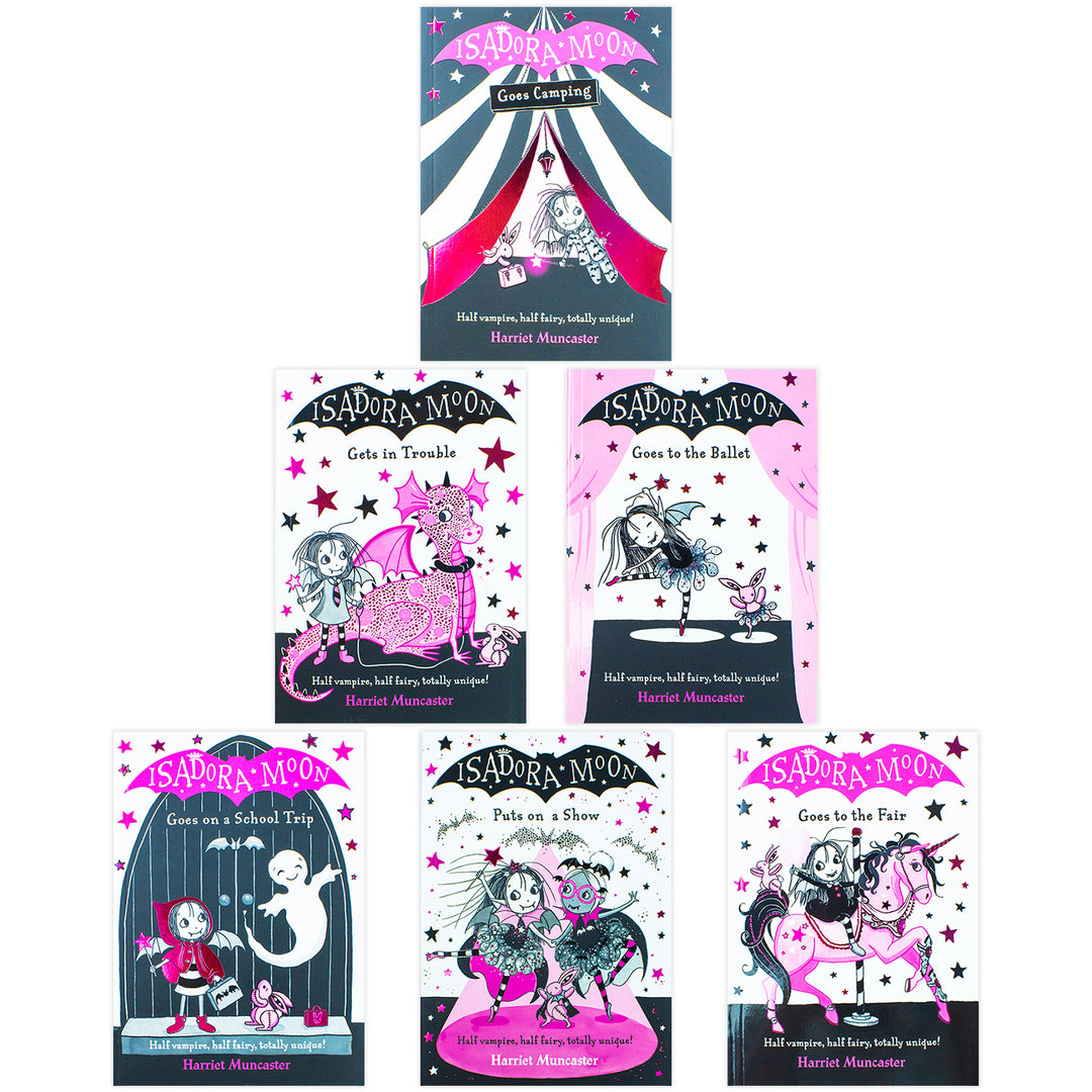 Harriet Muncaster’s Isadora Moon 7-Book Series | Magical Children's Fiction & Fun Adventures – School Trip, Camping, Magic Pox & More!