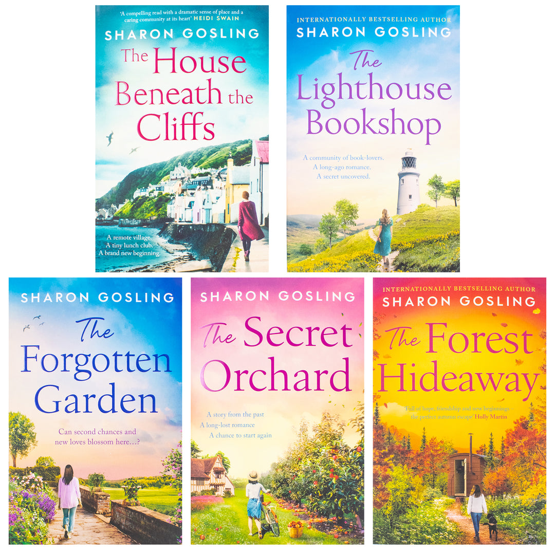 Sharon Gosling Series 5 Book Collection Set (The House Beneath The Cliffs, The Secret Orchad, The Lighthouse Bookshop, The Forest Hideway, The Forgotten Garden) | Paperback