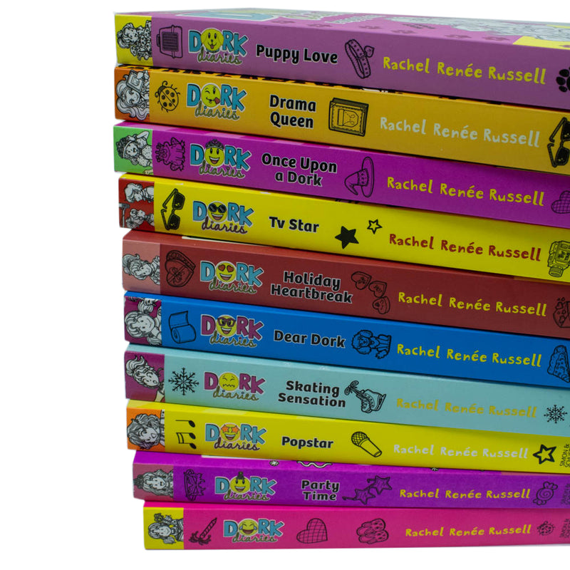 Dork Diaries 10 Book Collection Set by Rachel Renee Russell – Children's Diary Series Packed with Humor, Fun Stories, and Adventures in Paperback