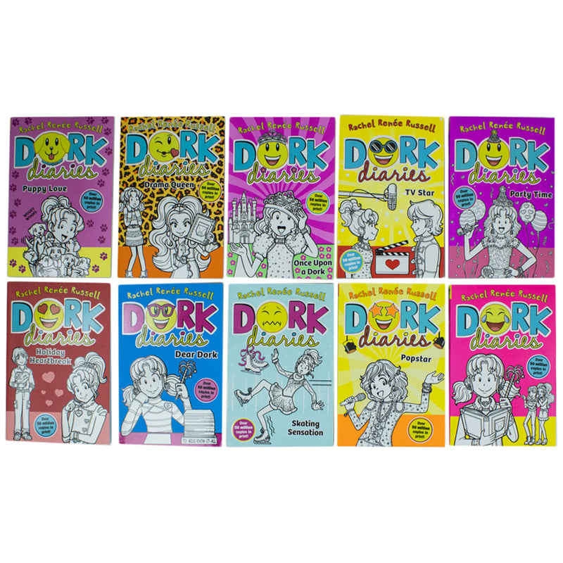 Dork Diaries 10 Book Collection Set by Rachel Renee Russell – Children's Diary Series Packed with Humor, Fun Stories, and Adventures in Paperback