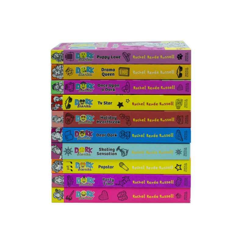 Dork Diaries 10 Book Collection Set by Rachel Renee Russell – Children's Diary Series Packed with Humor, Fun Stories, and Adventures in Paperback