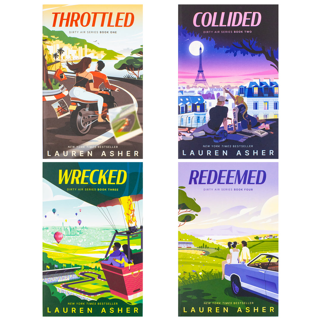 The Dirty Air Boxed Set By Lauren Asher 4 Books Collection Box Set (Throttled, Collided, Wrecked & Redeemed) | Paperback