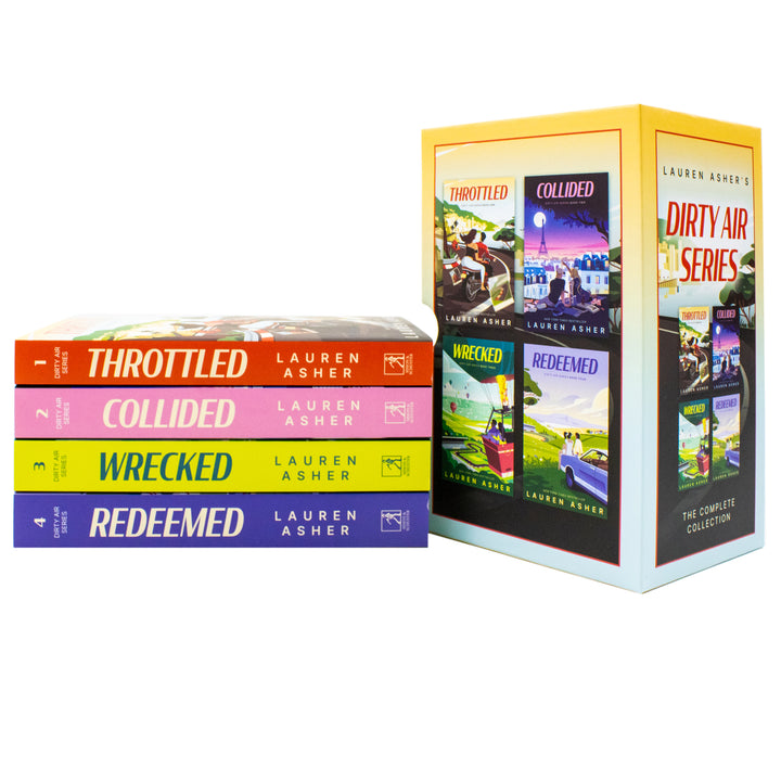 The Dirty Air Boxed Set By Lauren Asher 4 Books Collection Box Set (Throttled, Collided, Wrecked & Redeemed) | Paperback