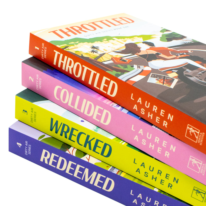 The Dirty Air Boxed Set By Lauren Asher 4 Books Collection Box Set (Throttled, Collided, Wrecked & Redeemed) | Paperback