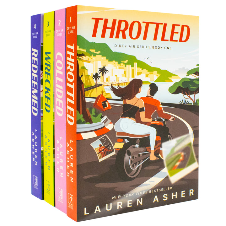 The Dirty Air Boxed Set By Lauren Asher 4 Books Collection Box Set (Throttled, Collided, Wrecked & Redeemed) | Paperback