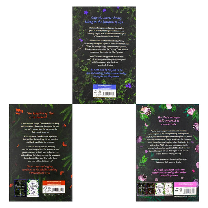 The Powerless Trilogy 3 Books Set By Lauren Robert ( Powerless, Reckless, Fearless)