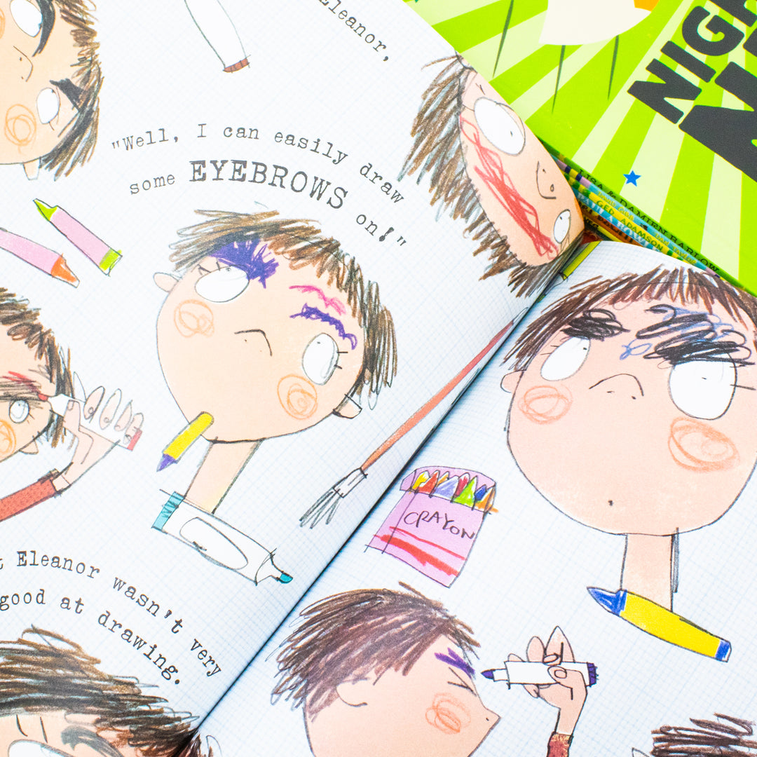 Humorous Children's Picture Books Collection Illustrated 10 Books Set (Aliens Love Dinopants, Superkitty, Three Ninja Pigs, Have You Seen My Giraffe?, Eleanor's Eyebrows, Too Many Bubbles & More...)