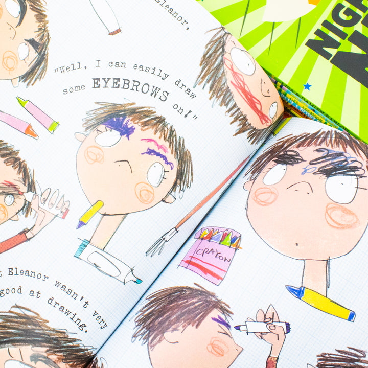 Humorous Children's Picture Books Collection Illustrated 10 Books Set (Aliens Love Dinopants, Superkitty, Three Ninja Pigs, Have You Seen My Giraffe?, Eleanor's Eyebrows, Too Many Bubbles & More...)
