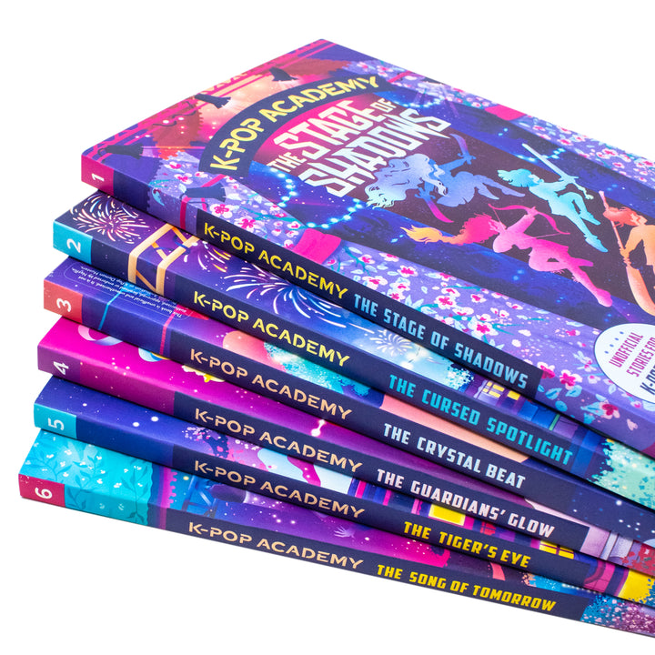 K-Pop Academy Series (Volume 1-6) Collection 6 Books Set By Mina Finch (The Stage of Shadows, Cursed Spotlight, The Crystal Beat, Guardians' Glow, Tiger's Eye & Song of Tomorrow)