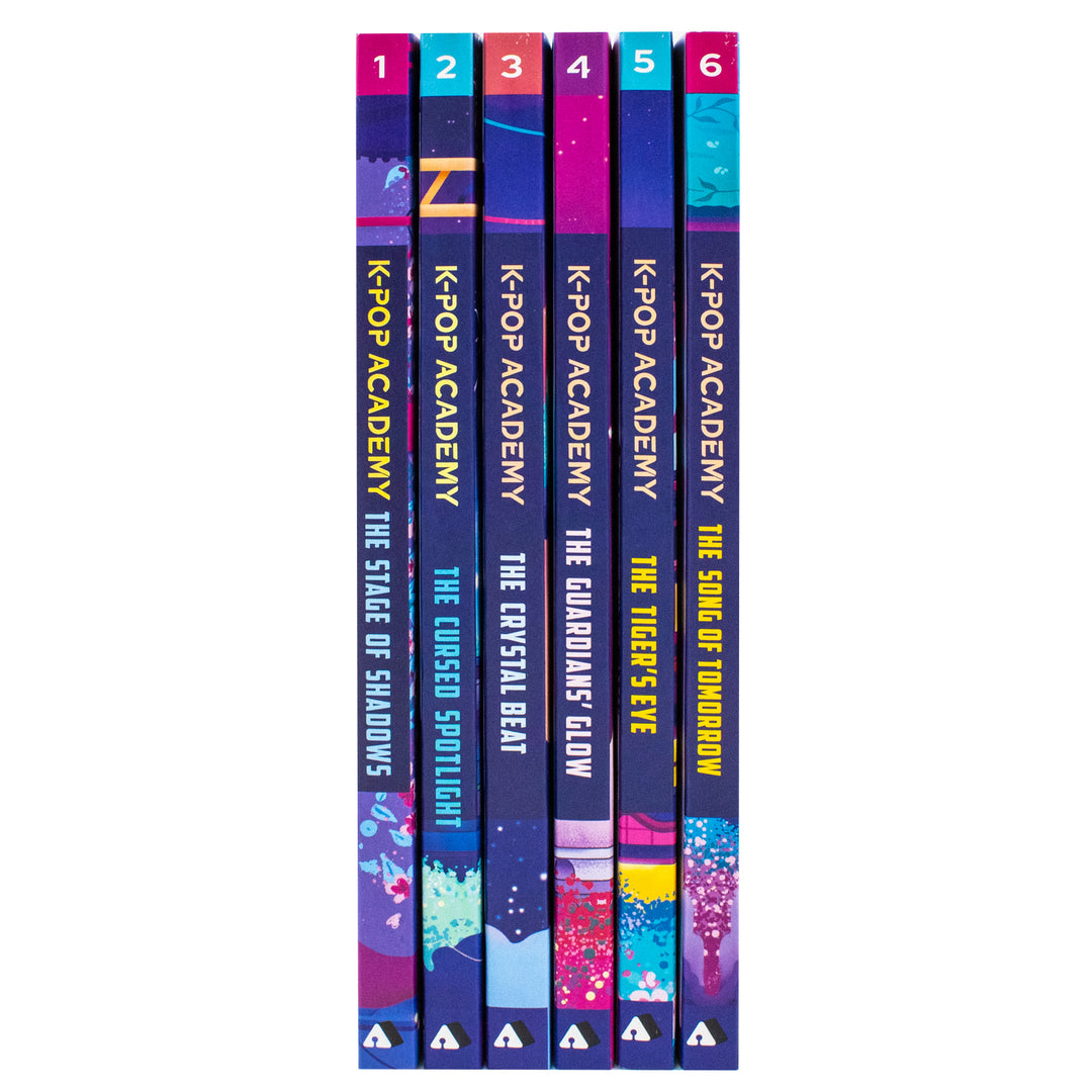 K-Pop Academy Series (Volume 1-6) Collection 6 Books Set By Mina Finch (The Stage of Shadows, Cursed Spotlight, The Crystal Beat, Guardians' Glow, Tiger's Eye & Song of Tomorrow)