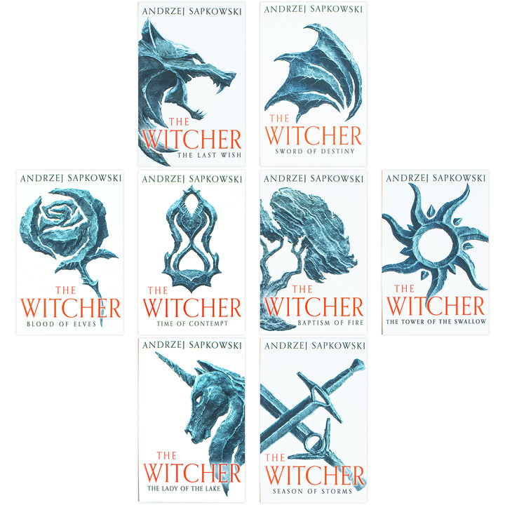 The Witcher Boxed Set 2024: The Last Wish, Sword of Destiny, Blood of Elves, Time of Contempt, Baptism of Fire, The Tower of The Swallow, The Lady of the Lake, Season of Storms