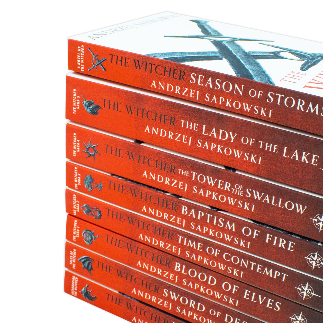 The Witcher Boxed Set 2024: The Last Wish, Sword of Destiny, Blood of Elves, Time of Contempt, Baptism of Fire, The Tower of The Swallow, The Lady of the Lake, Season of Storms