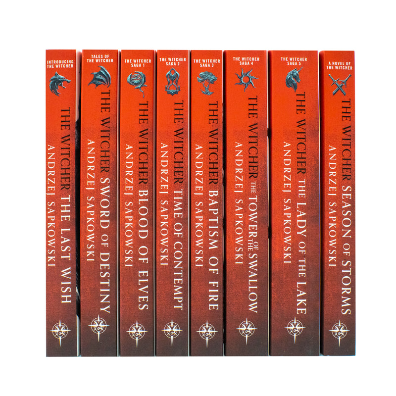 The Witcher Boxed Set 2024: The Last Wish, Sword of Destiny, Blood of Elves, Time of Contempt, Baptism of Fire, The Tower of The Swallow, The Lady of the Lake, Season of Storms