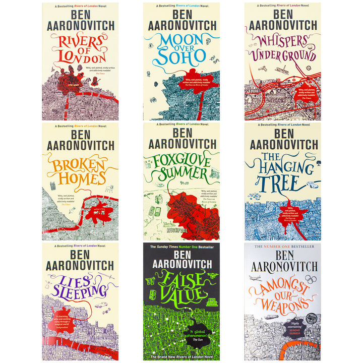 Ben Aaronovitch Rivers of London Series Collection 9 Books Set (Rivers of London, Moon Over Soho, Whispers Under Ground, Broken Homes & More!) | Paperback