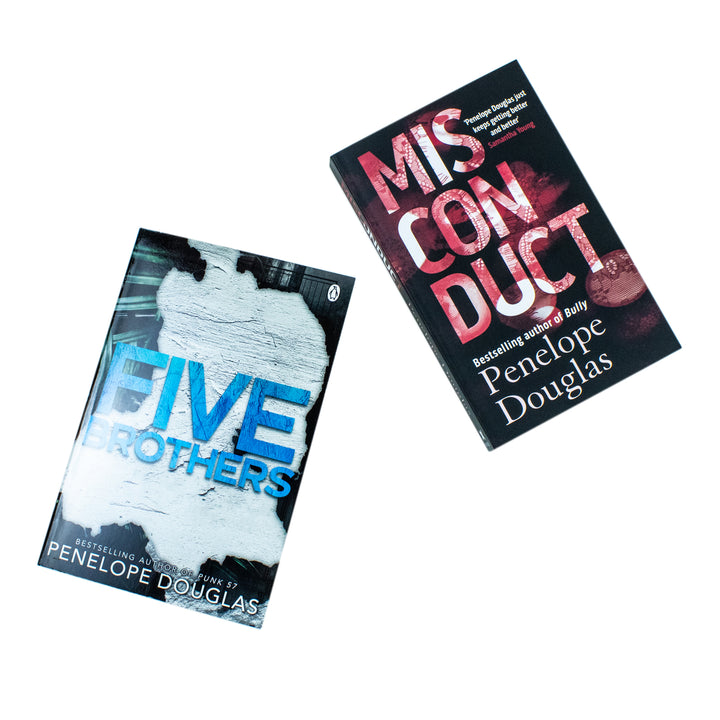 Penelope Douglas 2 Books Collection Set (Misconduct and Five Brothers)