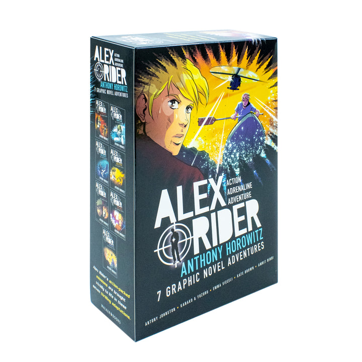 Alex Rider Graphic Novel 7 Book Children's Set by Anthony Johnston – Action-Packed Illustrated Adventure Series for Young Readers | Exciting Thrillers