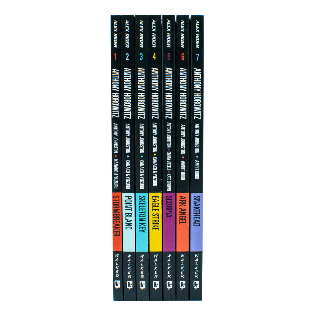 Alex Rider Graphic Novel 7 Book Children's Set by Anthony Johnston – Action-Packed Illustrated Adventure Series for Young Readers | Exciting Thrillers