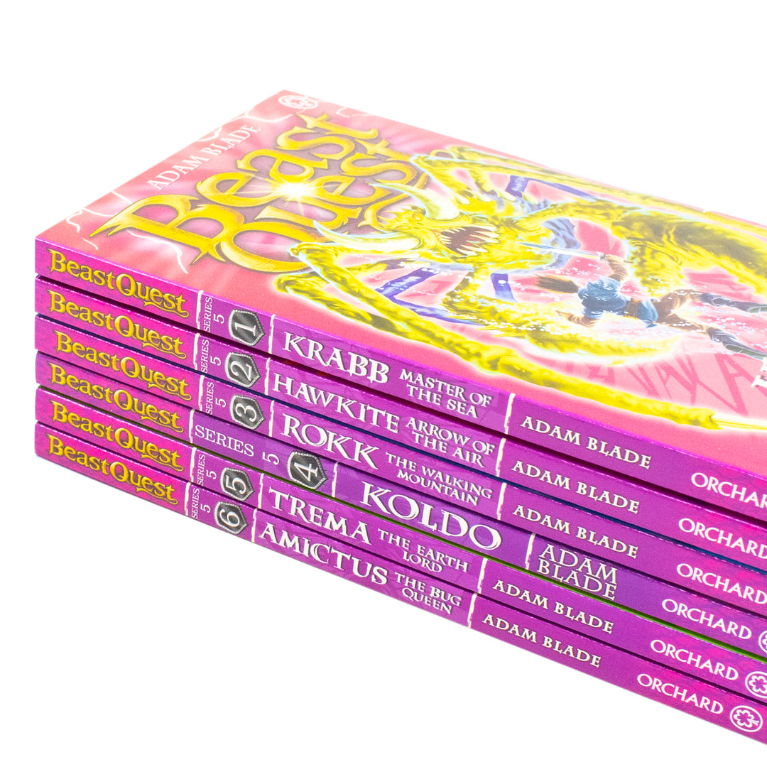 Beast Quest Series 5 – 6-Book Set by Adam Blade | Action-Packed Fantasy Adventure Books for Kids | Children's Fiction, Quests, Animals & Reading Fun