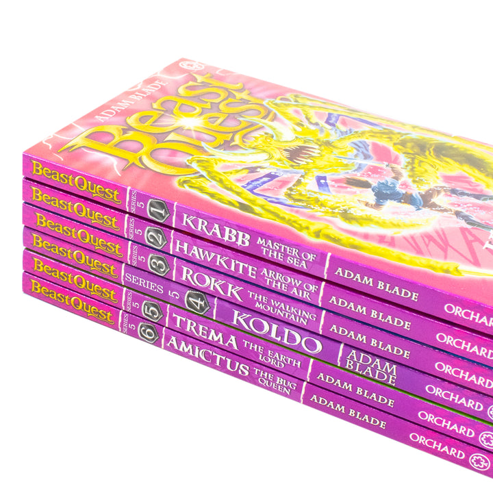 Beast Quest Series 5 – 6-Book Set by Adam Blade | Action-Packed Fantasy Adventure Books for Kids | Children's Fiction, Quests, Animals & Reading Fun