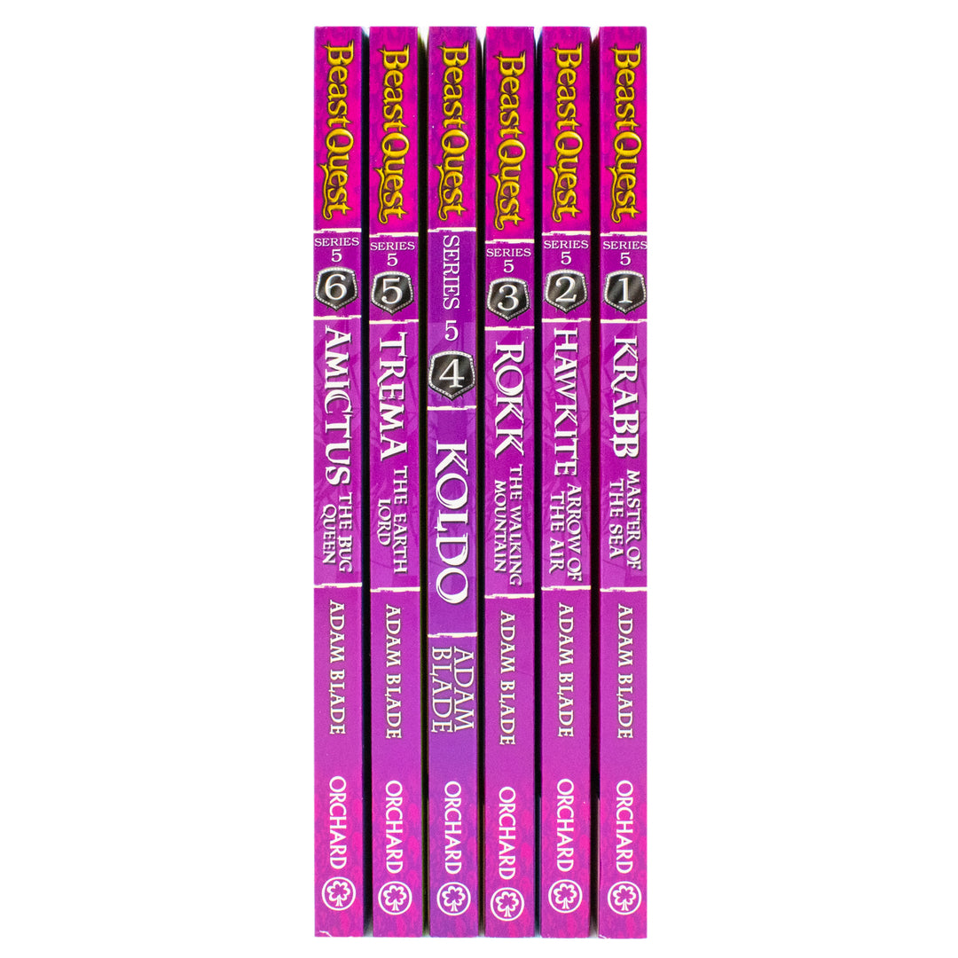 Beast Quest Series 5 – 6-Book Set by Adam Blade | Action-Packed Fantasy Adventure Books for Kids | Children's Fiction, Quests, Animals & Reading Fun