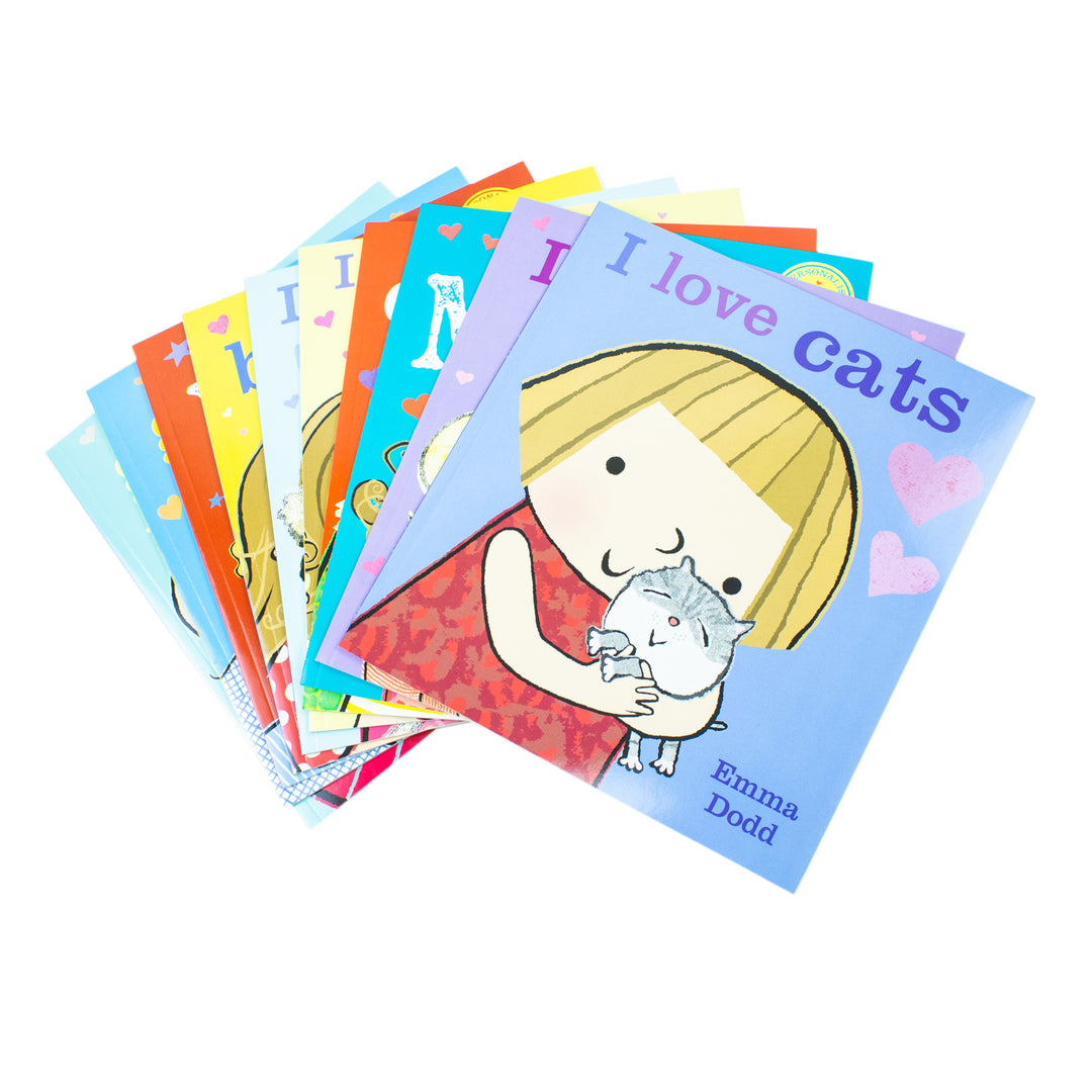 I Love You Mummy, Daddy, Grandad, Granny, Baby, cats , dogs 10 Books Set by Emma Dodd - Paperback Collection for 3-6 Years Old Friendship Readers