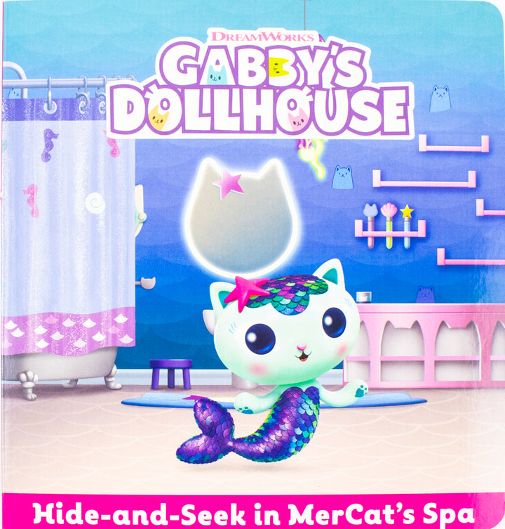 Gabby’s Dollhouse Hide-and-Seek 4 Books Collection Set - In Baby Box’s Craft Room, MerCat’s Spa, DJ Catnip’s Music Room and In Cakey Cat’s Kitchen | Board book