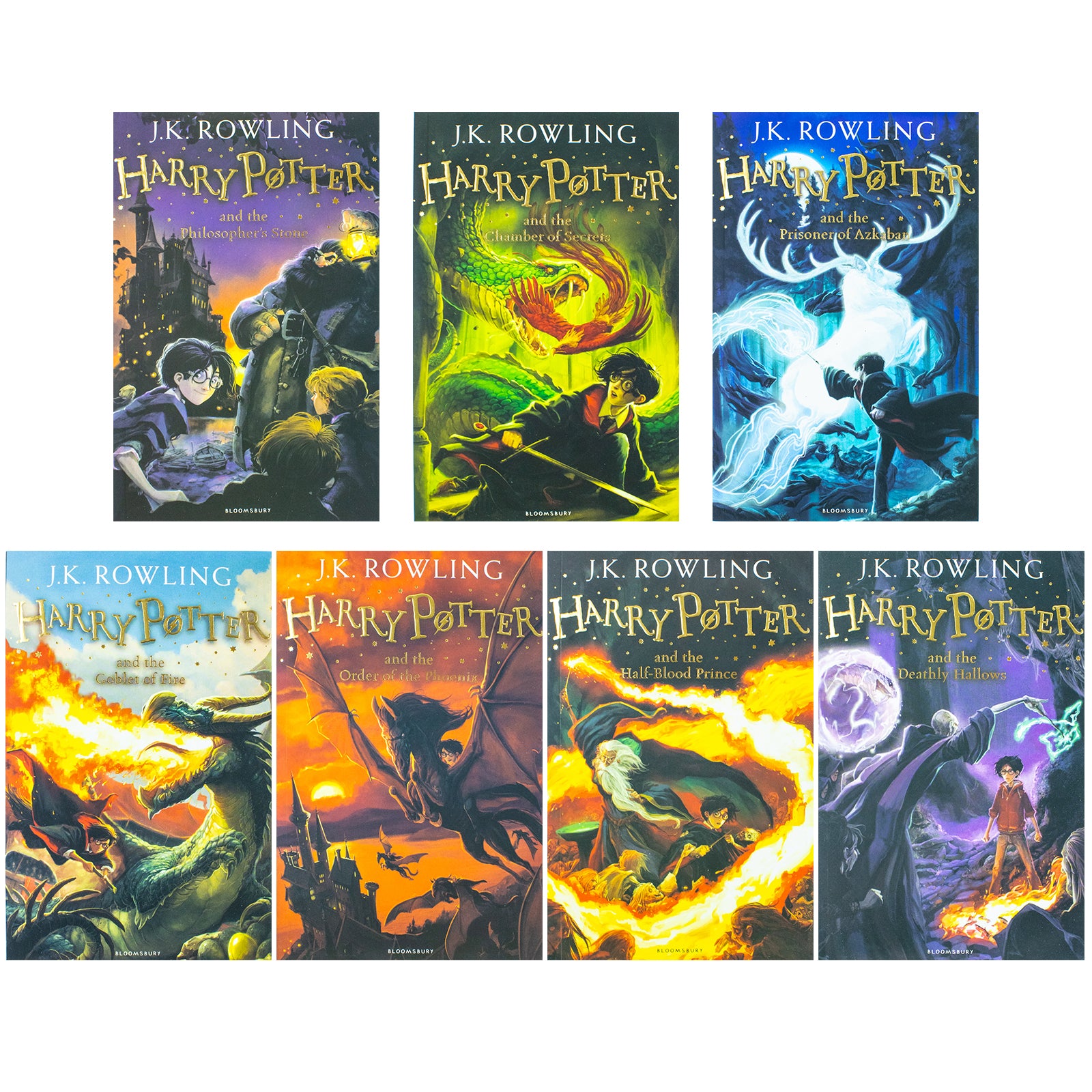 Harry Potter 7 Books Box Set Collection J K Rowling Paperback Age