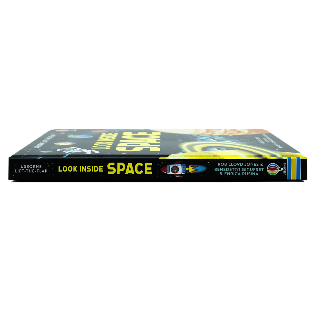 Usborne Lift-the-Flap Look Inside: Space by Rob Lloyd Jones, Fun STEM Astronomy Book for Kids- Explore Planets, Rockets, Stars & the Universe