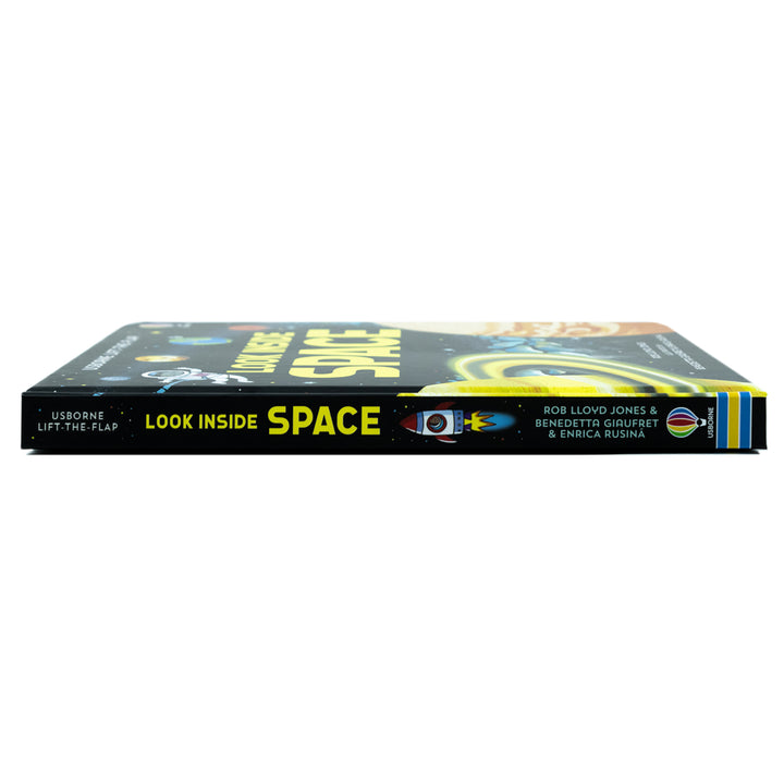 Usborne Lift-the-Flap Look Inside: Space by Rob Lloyd Jones, Fun STEM Astronomy Book for Kids- Explore Planets, Rockets, Stars & the Universe