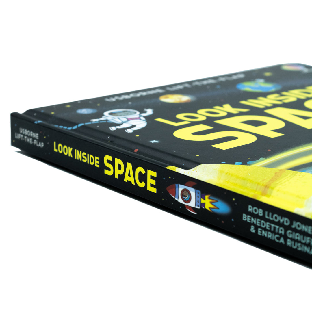 Usborne Lift-the-Flap Look Inside: Space by Rob Lloyd Jones, Fun STEM Astronomy Book for Kids- Explore Planets, Rockets, Stars & the Universe