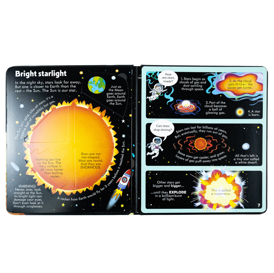 Usborne Lift-the-Flap Look Inside: Space by Rob Lloyd Jones, Fun STEM Astronomy Book for Kids- Explore Planets, Rockets, Stars & the Universe