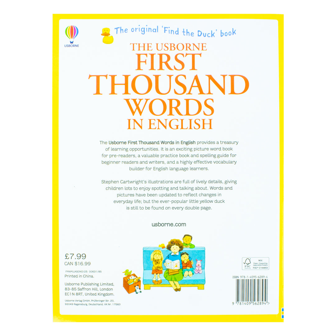 Usborne First Thousand Words In English Children Book By Heather Amery