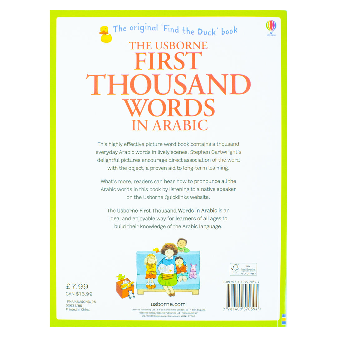 Explore the First Thousand Words in Arabic: A Fun Paperback Book for Children Ages 5+ Learning Vocabulary