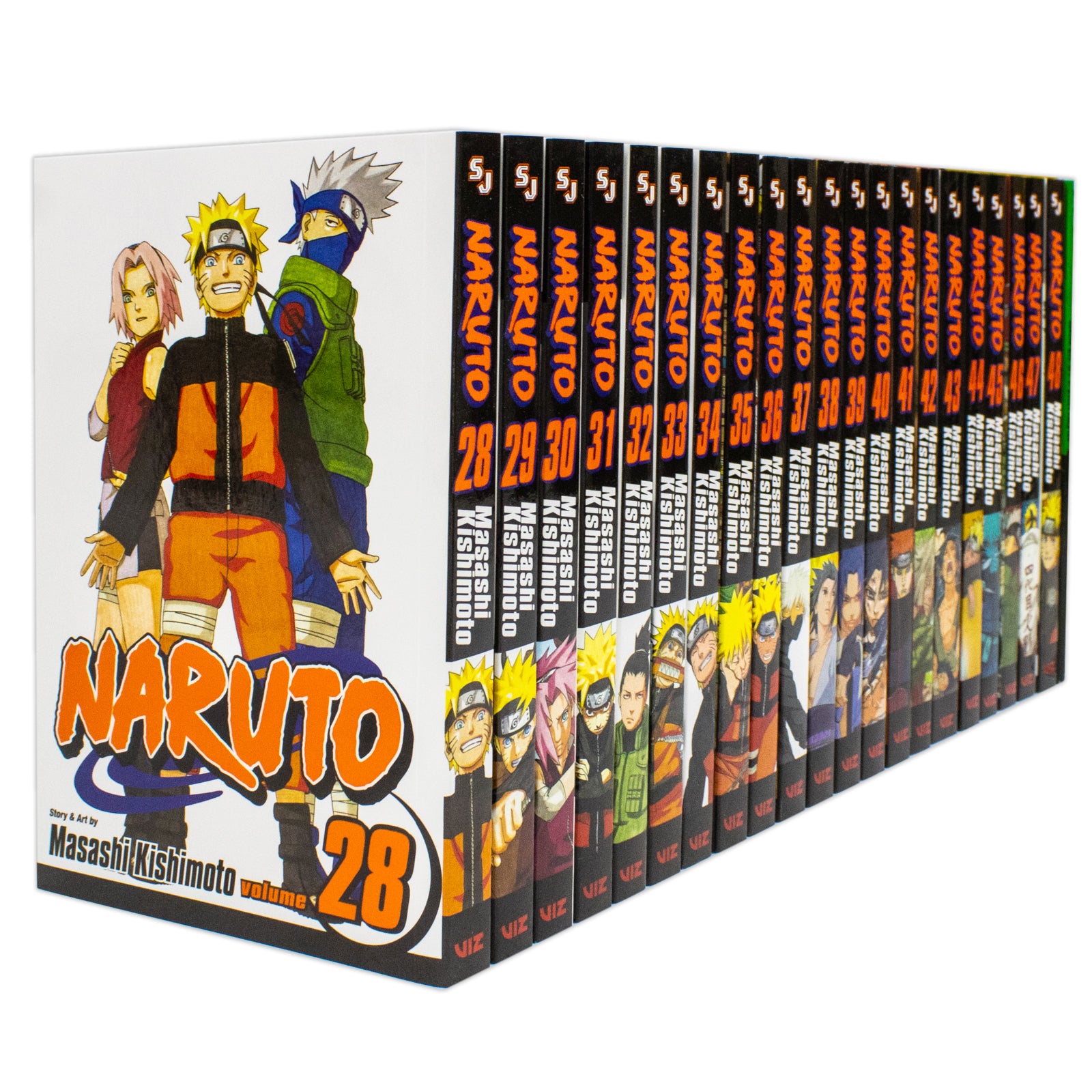 Naruto Box Set 2 Volumes 28-48 Book Set Collection Kishimoto