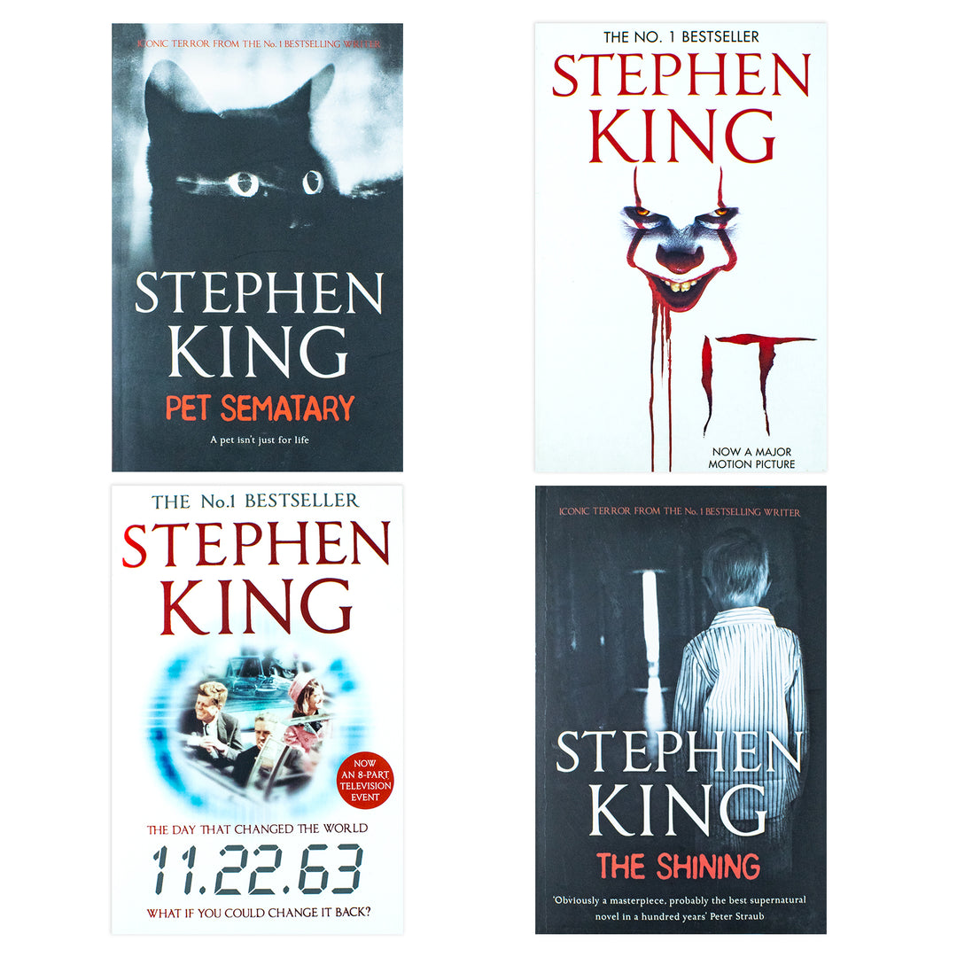 Stephen King 4 Book Set [ Pet Sematary, The Shining, It, 11.22.63 ]