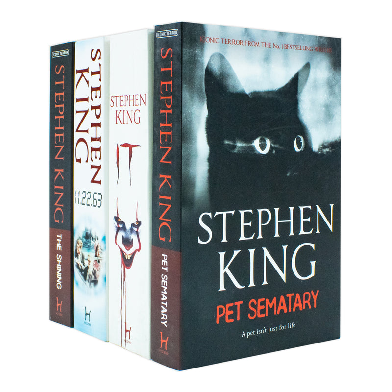 Stephen King 4 Book Set [ Pet Sematary, The Shining, It, 11.22.63 ]